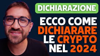 DICHIARAZIONE CRYPTO 2024 ecco le 4 PIATTAFORME che DEVI CONOSCERE [upl. by Aksel]