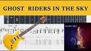 GHOST RIDERS IN THE SKY outlawsGuitar Tab MastertabsBestFreeYoutubeMusic guitarfreetabs [upl. by Ermine239]