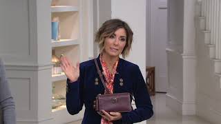 Dooney amp Bourke Saffiano Leather Crossbody  Gingy on QVC [upl. by Eustashe]