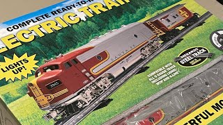 Unboxing Menards New RTR O Gauge Santa Fe Train Set [upl. by Inus]