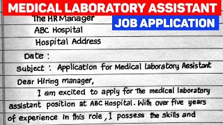 Application for the post of Medical Laboratory Assistant  Job Application Kaise Likhe [upl. by Robson189]