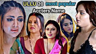 2023 Charmsukh web series Accters  Ullu 20 Most popular Accters Name List [upl. by Adne]