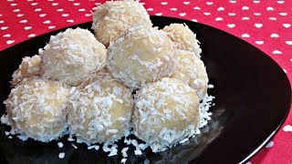 Ινδικά Τρουφάκια Καρύδας Coconut Ladoo [upl. by Misty]