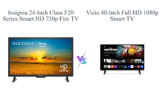 Insignia 24inch vs VIZIO 40inch  Smart TV Comparison 📺🔥🎮 [upl. by Santoro]