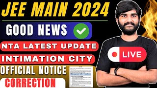 LIVE🚨 JEE Main 2024  NTA Official😳 Latest News Must Watch✅ jee2024  JEE Mains Admit Card 2024 [upl. by Norod493]