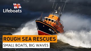 Roughest RNLI lifeboat rescues in huge waves and stormy seas [upl. by Anahsak]