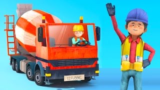 Kinder Auto filme Kinder lern video Kinderlied über Traktor Bulldozer für Kinder Bau für Kinder [upl. by Farrow809]