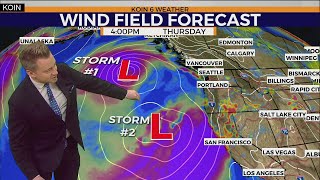 Bomb cyclone atmospheric river and Fujiwhara effect in the PNW [upl. by Araes32]