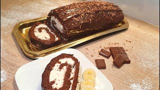 Gâteau Roulé au CHOCOLAT 🍫 Recette GOURMANDE facile à réaliser [upl. by Enrika]