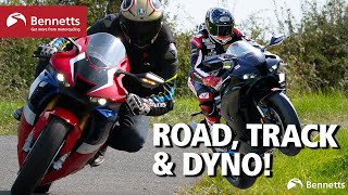 2020 Honda Fireblade on UK roads track amp dyno  CBR1000RRR amp SP [upl. by Hsur]