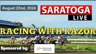 LIVE Horse Racing Handicapping  Saratoga  Colonial Downs  Horseshoe Indianapolis  Thu Aug 22nd [upl. by Adnarram]