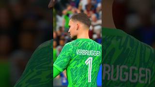 Bart Verbruggen 🇳🇱 vs Germany 🇩🇪 shorts nationleague trending eafc25 shortsfeed [upl. by Olnay]