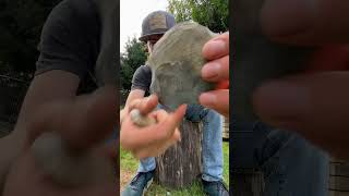 Knapping a STONE Knife bushcraft flintknapping arrowhead nativeamerican [upl. by Kifar]