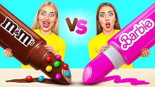 Chocolate Edible Makeup Challenge  Edible Battle by Choco DO [upl. by Sarnoff174]