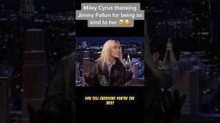 MILEY CYRUS Says The SWEETEST THING To Jimmy Fallon 🥹 shorts [upl. by Ted]