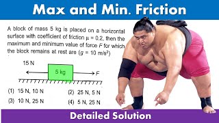 A block of mass 5 kg is placed on a horizontal surface with coefficient of friction μ  02 then th [upl. by Agee717]