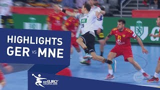 Highlights  Germany vs Montenegro  Mens EHF EURO 2018 [upl. by Ithaman]