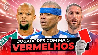 Jogadores com MAIS Cartões Vermelhos na História da Futebol  CAMISA 10 [upl. by Ilam]