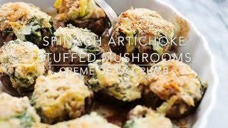 Spinach Artichoke Dip Stuffed Mushrooms [upl. by Acirea918]