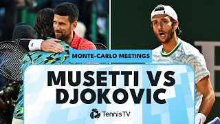 Novak Djokovic amp Lorenzo Musettis MonteCarlo 2023 amp 2024 Meetings 🔥 [upl. by Yroc]