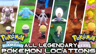 All Legendary Pokémon Locations in Pokémon Brilliant Diamond amp Shining Pearl [upl. by Anirpas]