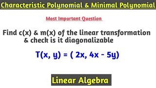 Minimal Polynomial Examples  Problem 3 [upl. by Latty]