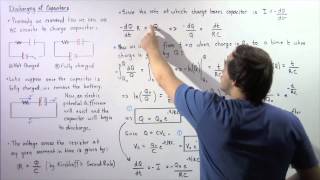 RC Circuits and Discharging Capacitors with Equation Derivations [upl. by Schiro]