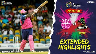 Extended Highlights  Barbados Royals vs St Kitts and Nevis Patriots  CPL 2023 [upl. by Goodson]