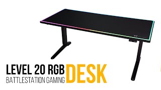 LEVEL 20 RGB BattleStation Gaming Desk Assembling Guide [upl. by Steen]