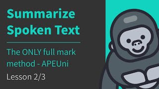 23 Summarize Spoken Text  the Only Full Mark Method  SST Tips  PTE Listening  APEUni [upl. by Cloots73]