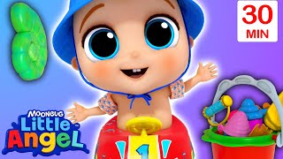 Baby Beach Song  More Little Angel Nursery Rhymes and Kids Songs  Learning ABCs 123s [upl. by Arda]