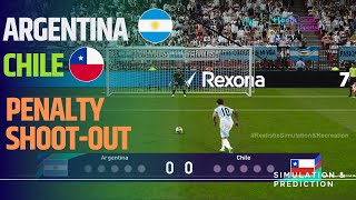 Penalty shootout ⚽ Chile  Argentina 🏆 AMERICA CUP 2024  Video game simulation [upl. by Mercorr]