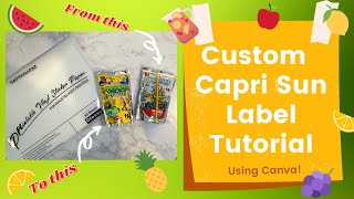 DIY Customized Capri Sun  Koolaid Jammers Labels Using Canva  PvZ Birthday Party  Part 2 [upl. by Simaj]