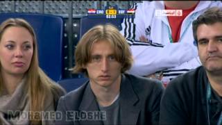 Luka Modric watching handball match between Croatia amp Egypt at the Handball World Championship [upl. by Lewls]