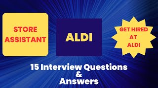 ALDI STORE ASSISTANT Interview Questions amp Answers [upl. by Ahsataj757]