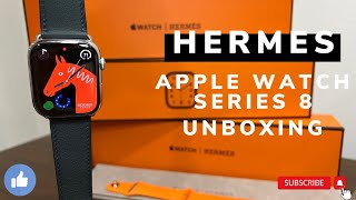 Apple Watch Series 8  Hermes Edition Unboxing and Impressions  45MM  Single Tour Vert Rousseau [upl. by Westbrooke]