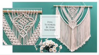 Simple Macrame wall hanging Tutorial Macrame Project For Beginners Easy Tutorial by Him Macrame [upl. by Bringhurst772]