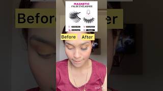 Magnetic eyelashes meesho  magnetic🧲eyelash 👁️ youtubeshorts makeup eyelashes magnetic [upl. by Ynafit]