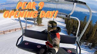 BRECKENRIDGE OPENING DAY ON PEAK 9 TOP TO BOTTOM [upl. by Olegna]