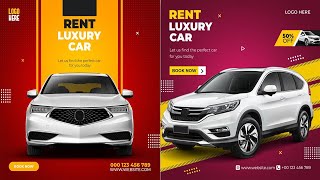 photoshop social media instagram post psd Rental car template [upl. by Eilrahc]