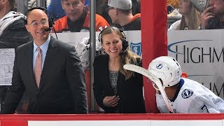 Kendall Coyne Schofield holds court on NBCSN broadcast [upl. by Hendon657]