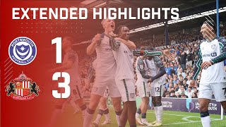 Extended Highlights  Portsmouth FC 1  3 Sunderland AFC [upl. by Alleinad522]