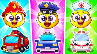 FireGirl DoctorGirl and PoliceGirl Song 🚒🚑🚓 Rescue Team Is Coming  Learn Jobs by Lamba Lamby [upl. by Ernest]