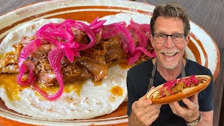 Cochinita Pibil Tacos  A Slow Cooked Classic  Rick Bayless Taco Manual [upl. by Nalaf]