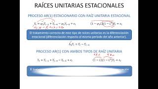 Raíces unitarias estacionales [upl. by Manny698]