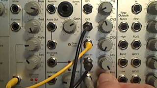 Doepfer A120 Moog Low Pass Filter Demo by PatchPierre [upl. by Etra]