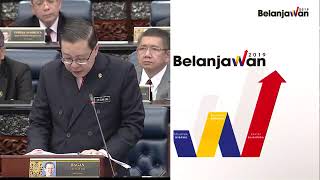 Ucapan Penuh Pembentangan Belanjawan 2019 oleh Menteri Kewangan YB Lim Guan Eng [upl. by Aynat]