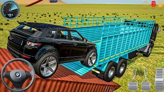 Driving Black Range Rover 4x4 And Load On Black Truck rangerover truck 4x4 android modified [upl. by Ahsikram]