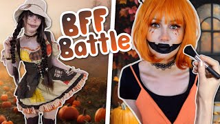 Vogelscheuche vs Kürbis ⚡️ Halloween Make Up BFF Battle ViktoriaSarina [upl. by Ydak]