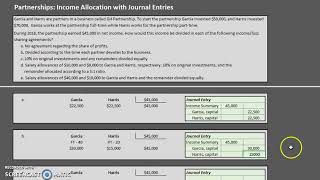 Partnerships Allocating Net Income [upl. by Wilek151]